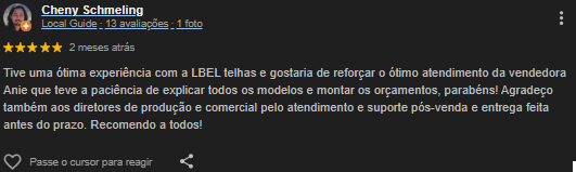 Depoimento Cliente LBEL Telhas